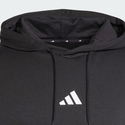 Adidas Men's Feelcozy Fleece Black Hoodie