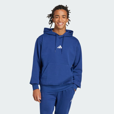 Adidas Men's Feelcozy Fleece Navy Hoodie