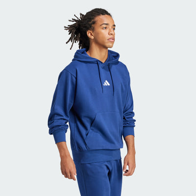 Adidas Men's Feelcozy Fleece Navy Hoodie
