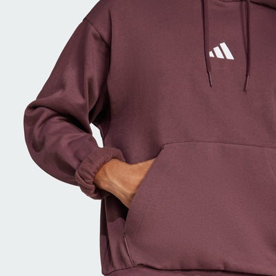 ADIDAS MEN'S FEELCOZY FLEECE RUBY HOODIE