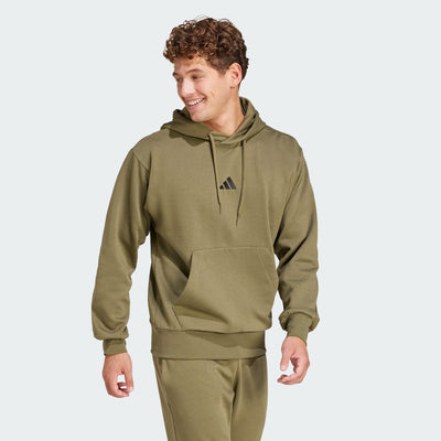 ADIDAS MEN'S FEELCOZY FLEECE OLIVE HOODIE