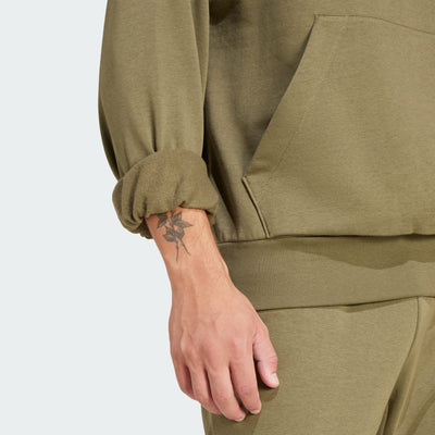 ADIDAS MEN'S FEELCOZY FLEECE OLIVE HOODIE