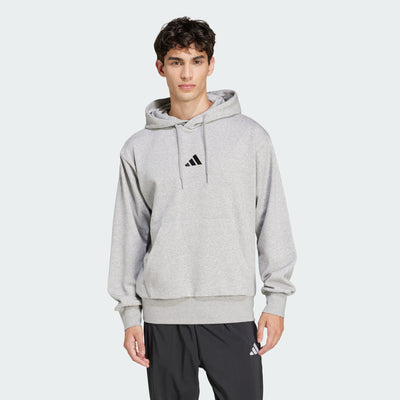 Adidas Men's Feelcozy Fleece Grey Hoodie