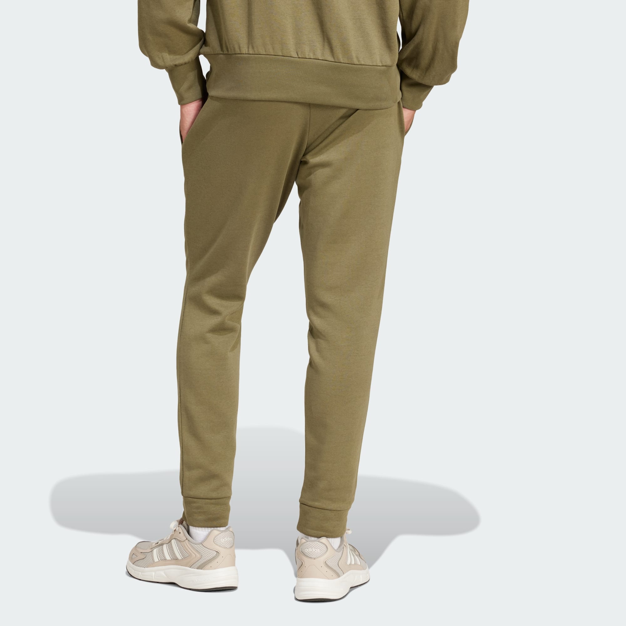 Adidas Men's Essentials Feelcozy Fleece Olive Trackpants