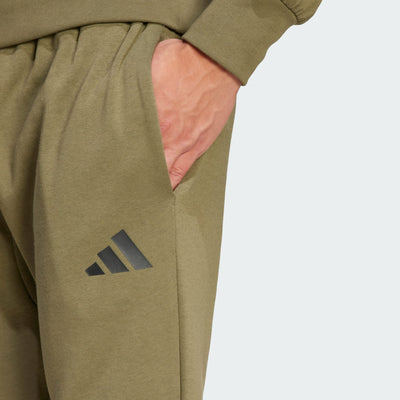 Adidas Men's Essentials Feelcozy Fleece Olive Trackpants