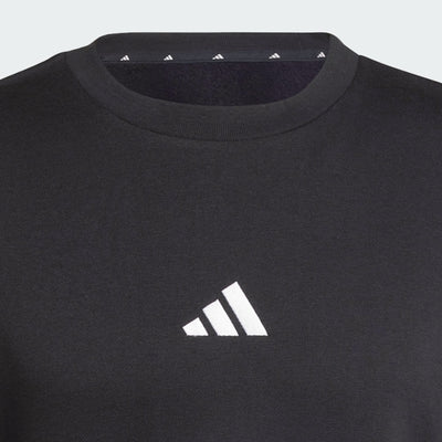 Adidas Men's Feelcozy Fleece Crew Black Sweatshirt