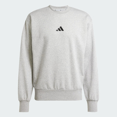 Adidas Men's Essentials Feelcozy Fleece Grey Sweatshirt