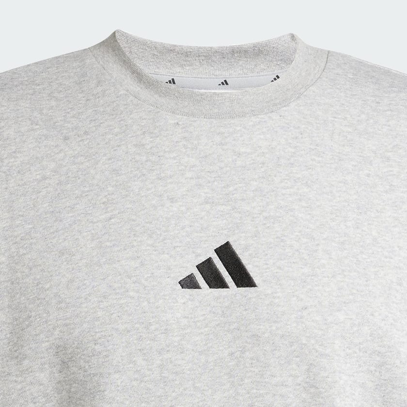 Adidas Men's Essentials Feelcozy Fleece Grey Sweatshirt