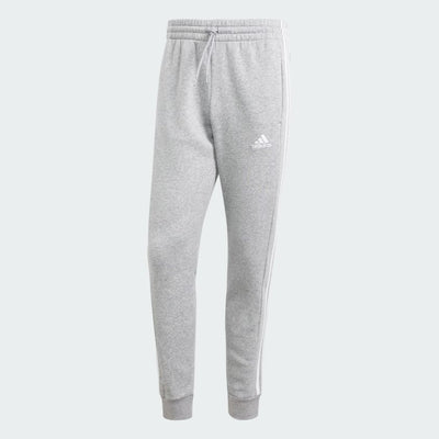 ADIDAS MEN'S 3-STRIPE FLEECE GREY PANTS