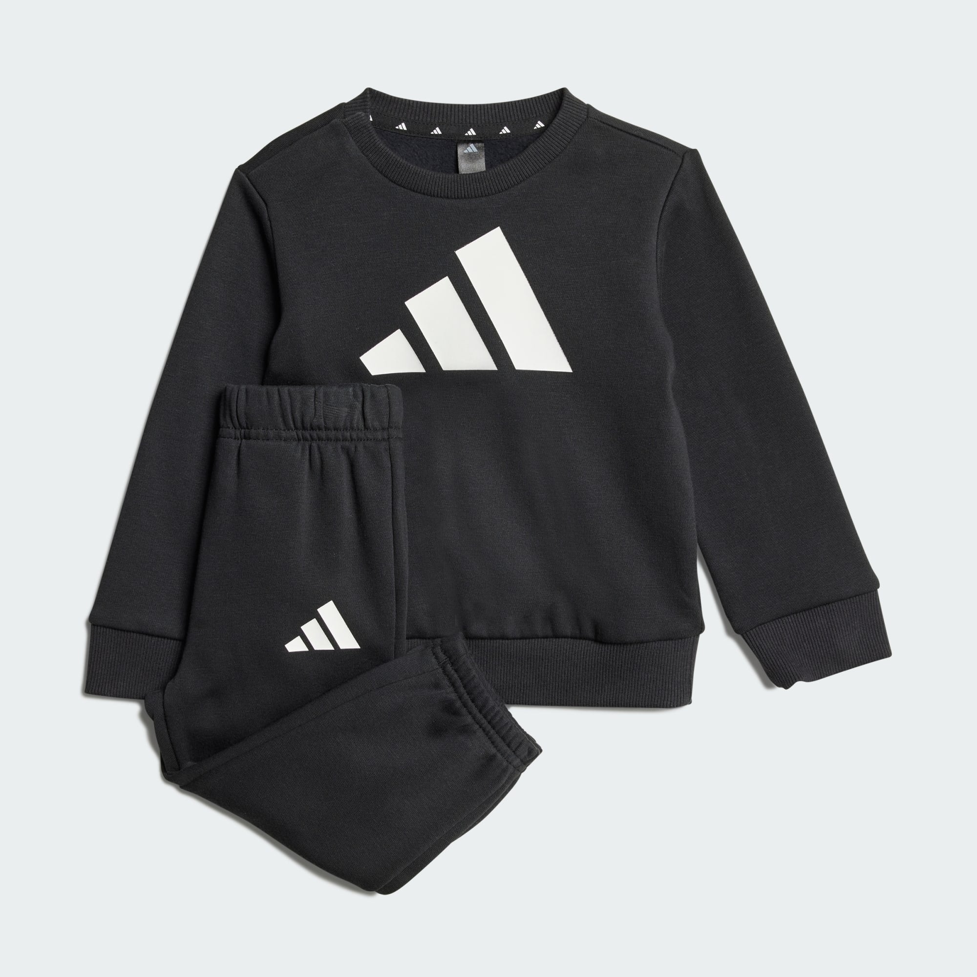 Adidas Kid's Essentials Joggers Fleece Black/White Tracksuit Set