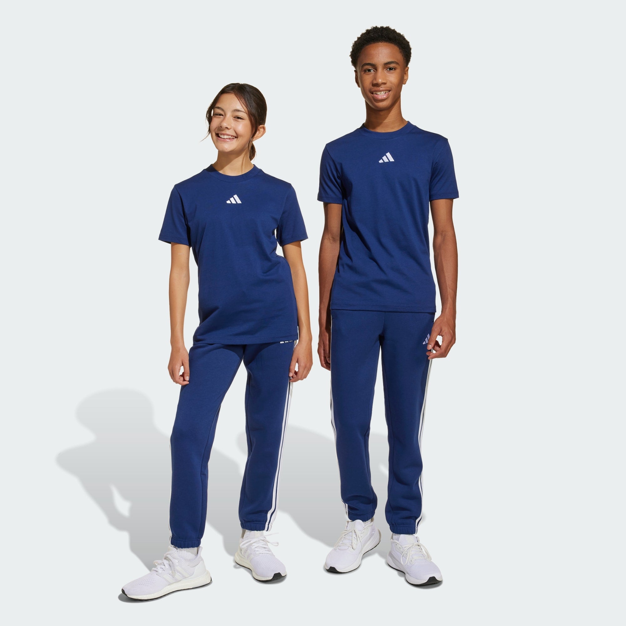Adidas Kid's Essentials 3-Stripes Blue Trackpants
