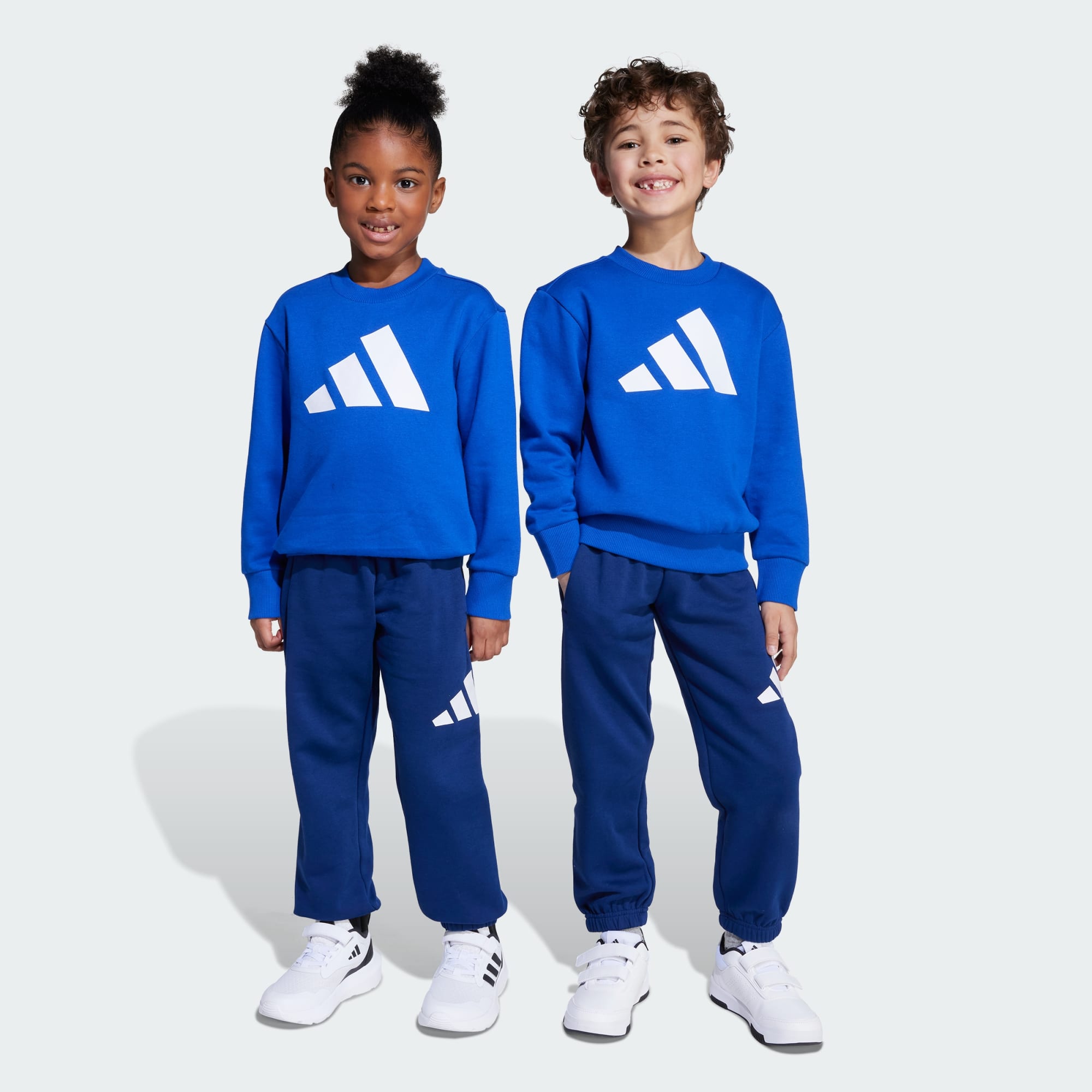 Adidas Kid's Essentials Big Logo Royal/White Tracksuit Set