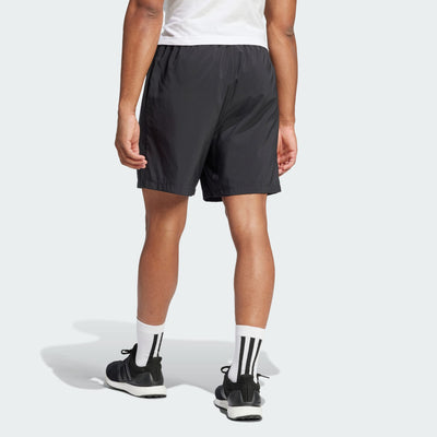 ADIDAS MEN'S ESSENTIALS LINEAR LOGO BLACK SHORTS