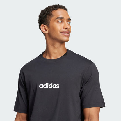 Adidas Men's Linear Small Logo Black Tee