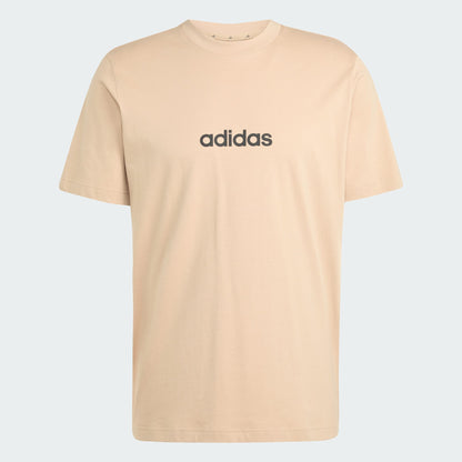 Adidas Men's Linear Small Logo Sandstone Tee