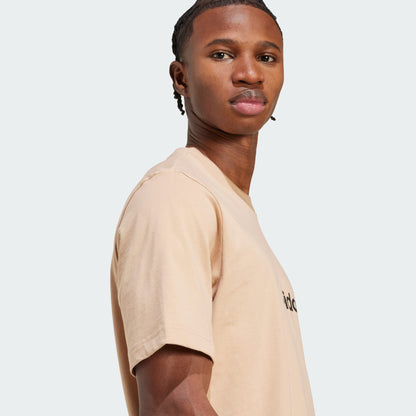 Adidas Men's Linear Small Logo Sandstone Tee