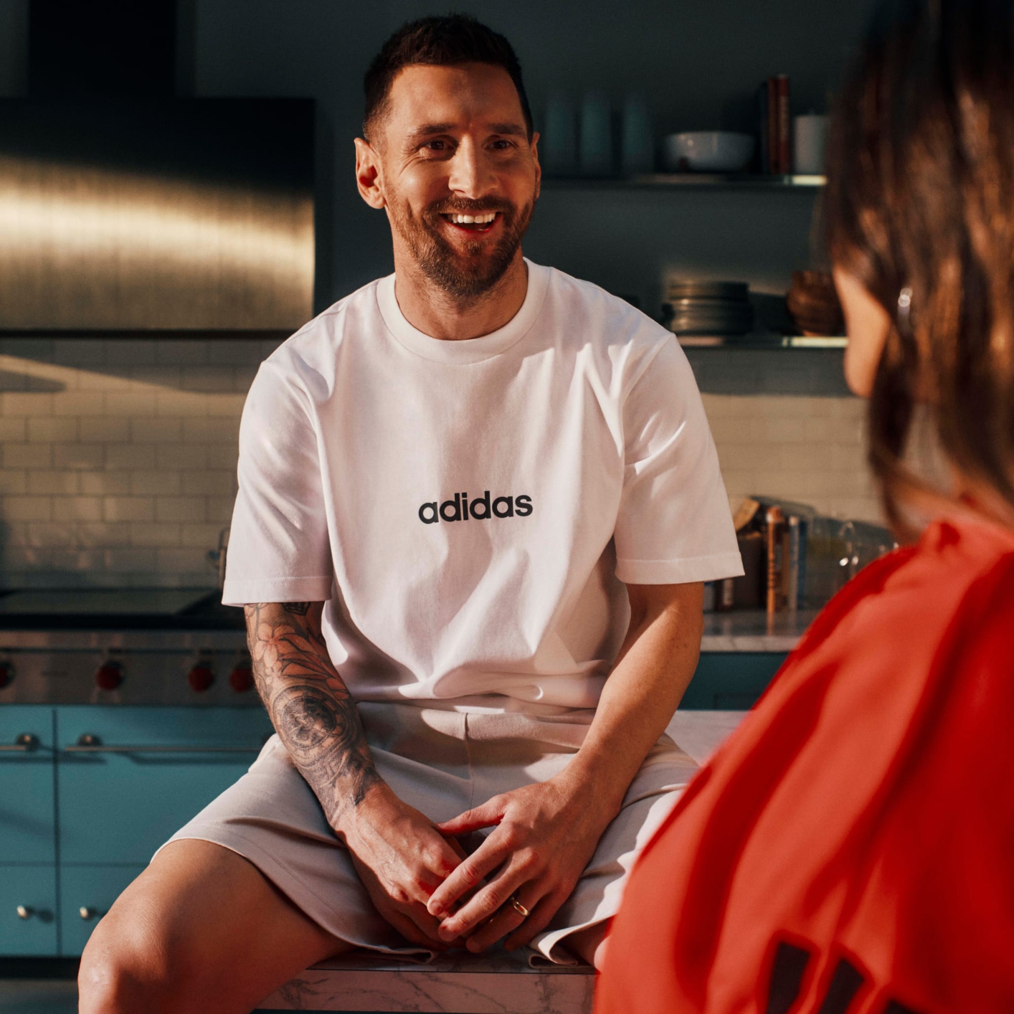 Adidas Men's Linear Small Logo White Tee