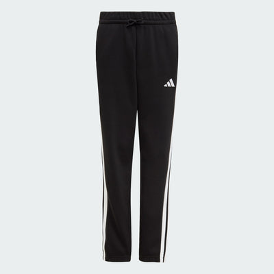 Adidas Kid's 3-Stripes Fleece Black Trackpant