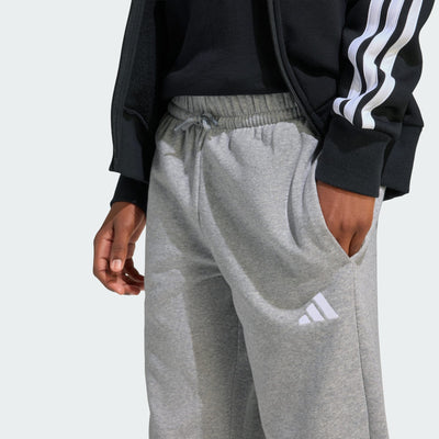 Adidas Kid's Small Logo Essentials Fleece Grey Trackpants