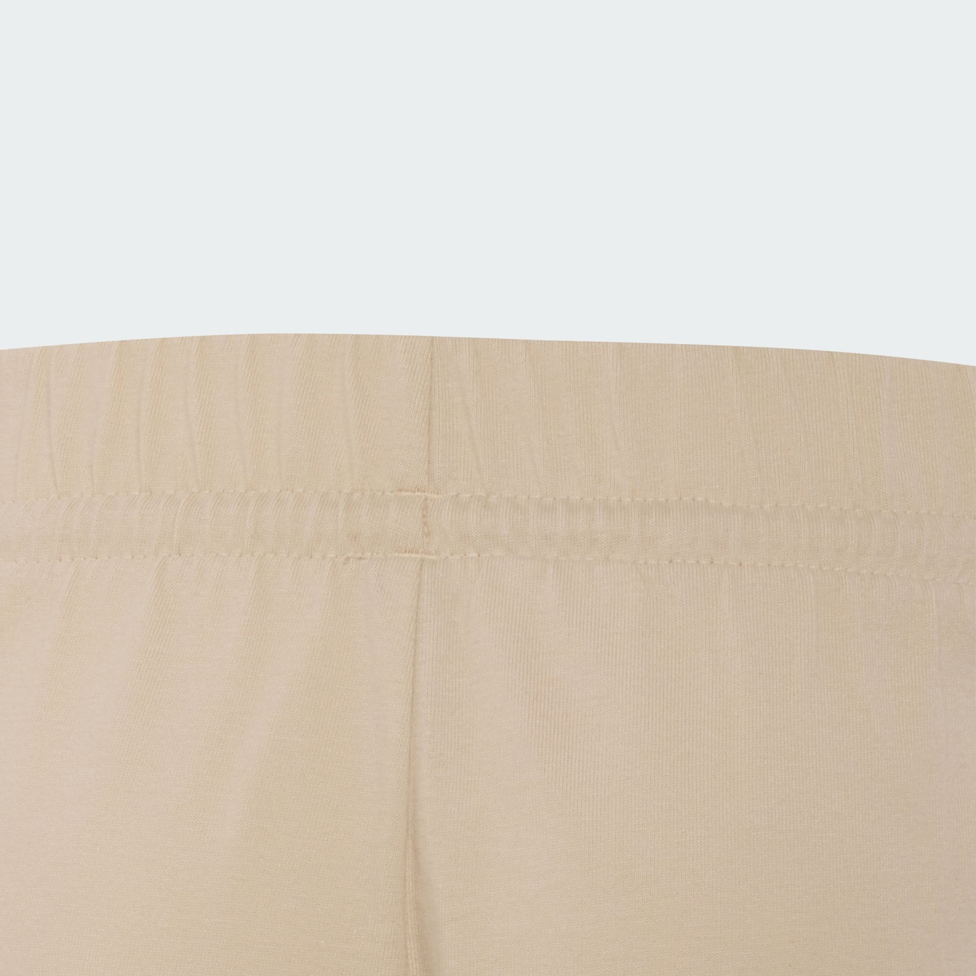ADIDAS KID'S ESSENTIALS BIG LOGO KNIT BEIGE SHORTS