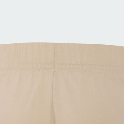 ADIDAS KID'S ESSENTIALS BIG LOGO KNIT BEIGE SHORTS