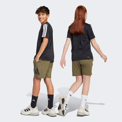 Adidas Kid's Big Logo Essentials Olive Shorts