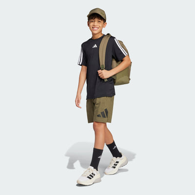 Adidas Kid's Big Logo Essentials Olive Shorts