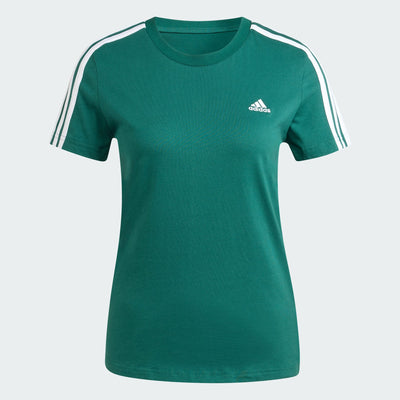 Adidas Women's 3-Stripes Green Tee