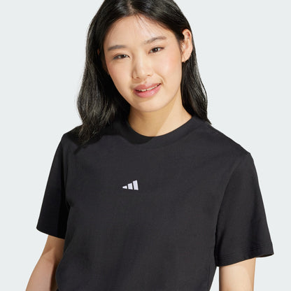 Adidas Women's Essentials Small Logo Black Tee