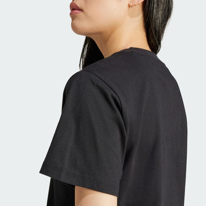 Adidas Women's Essentials Small Logo Black Tee