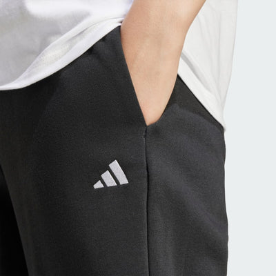 Adidas Women'S Small Logo Feelcozy Fleece Open Hem Black Trackpant