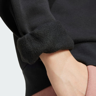 Adidas Women's Feelcozy Crew Black Sweatshirt