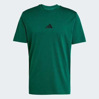 Adidas Men's Small Logo Jersey Green Tee
