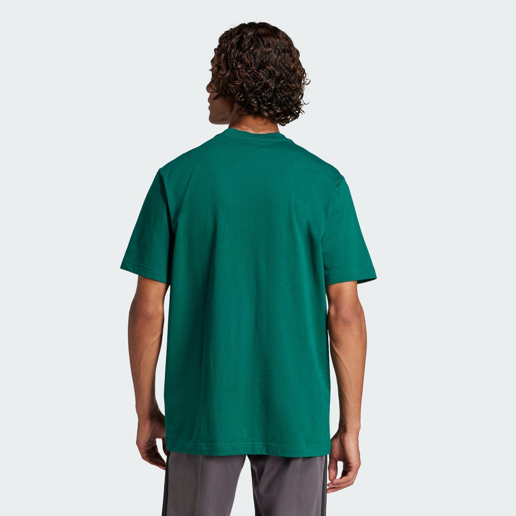 Adidas Men's Small Logo Jersey Green Tee