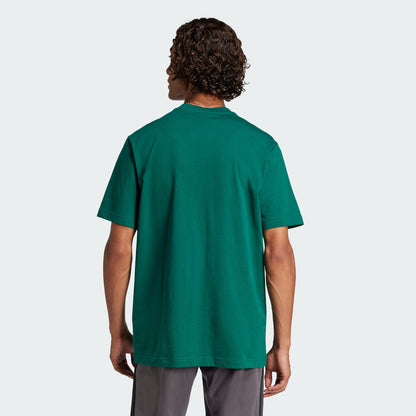 Adidas Men's Small Logo Jersey Green Tee