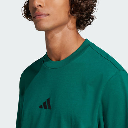 Adidas Men's Small Logo Jersey Green Tee