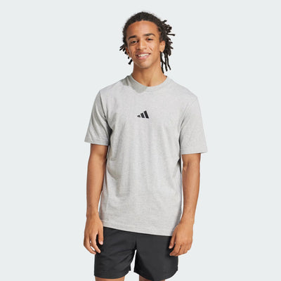 Adidas Men's Small Logo Grey Heather Tee