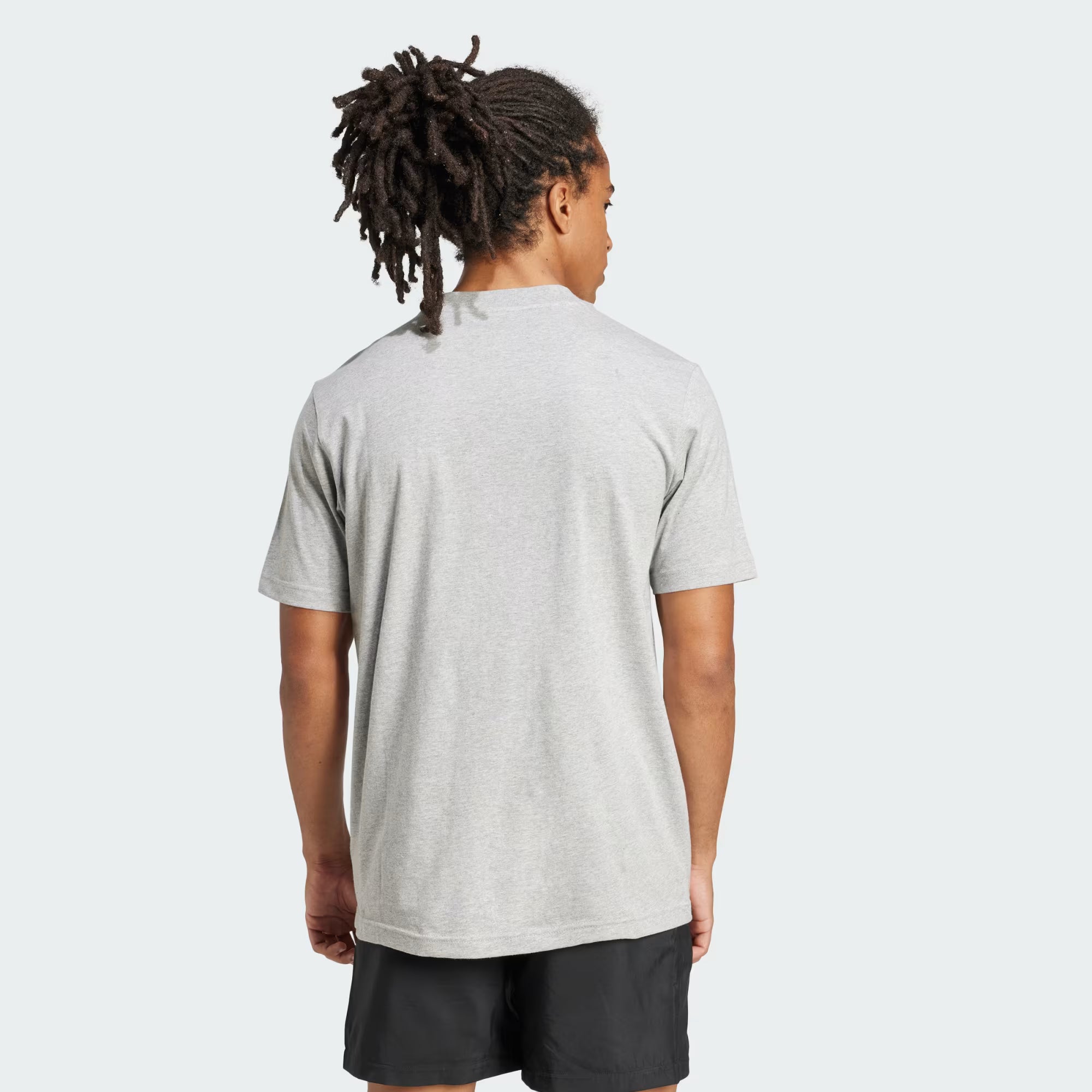 Adidas Men's Small Logo Grey Heather Tee