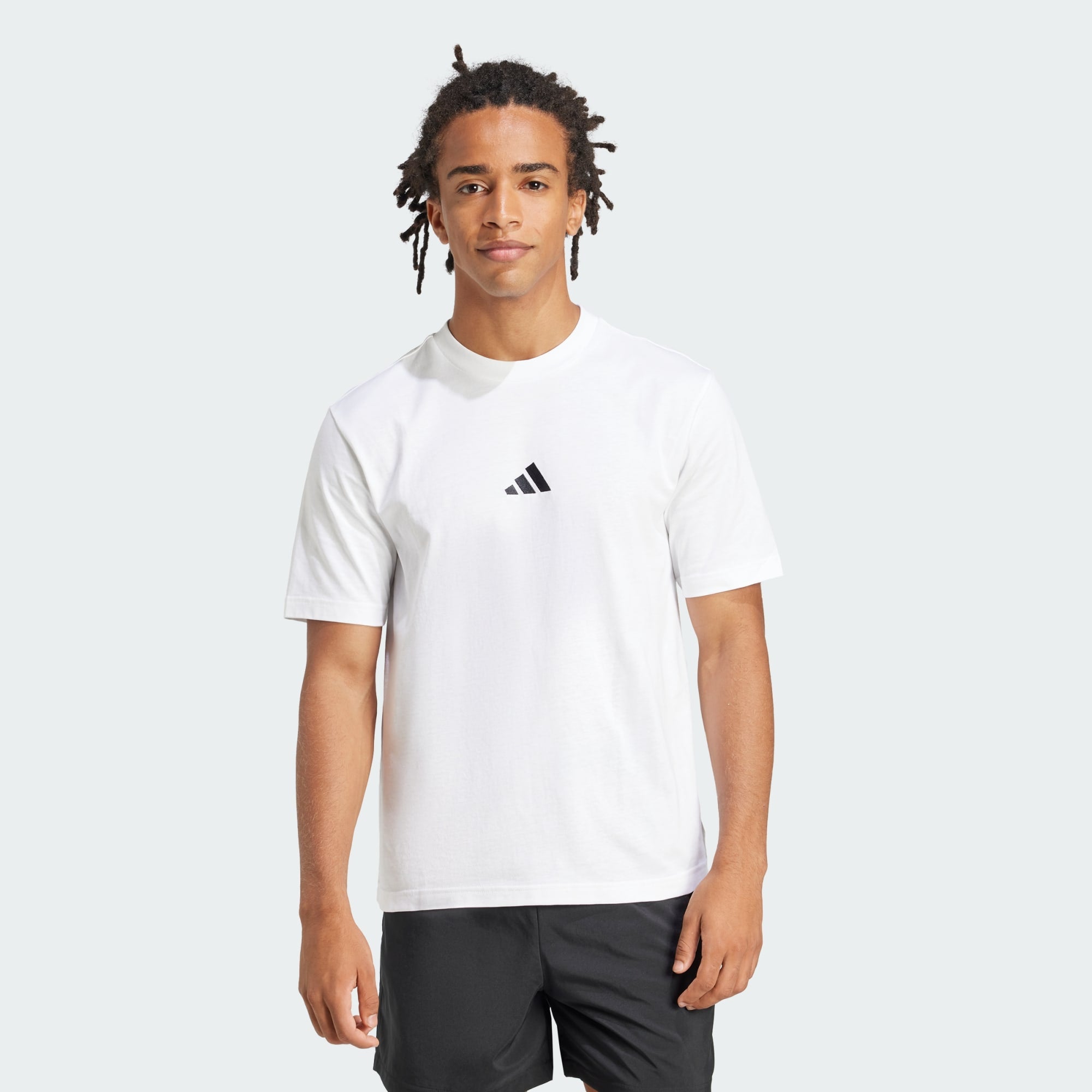 Adidas Men's Small Logo White Tee