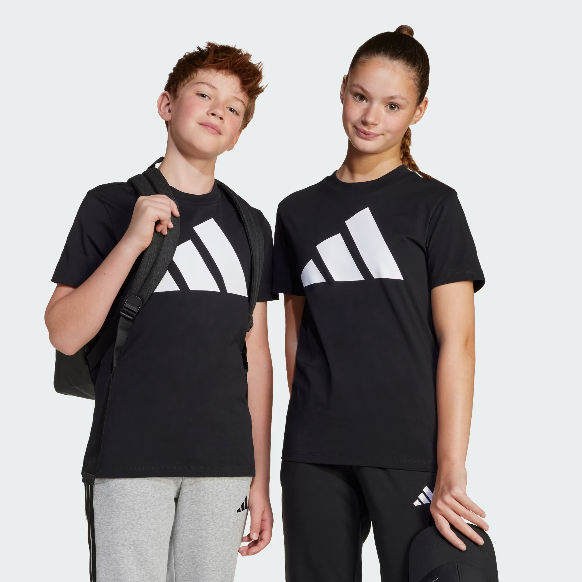 ADIDAS KID'S ESSENTIALS BIG LOGO BLACK TEE
