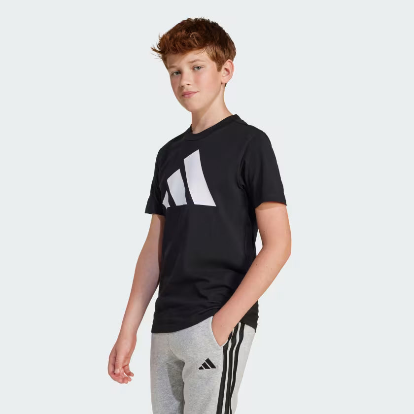 ADIDAS KID'S ESSENTIALS BIG LOGO BLACK TEE