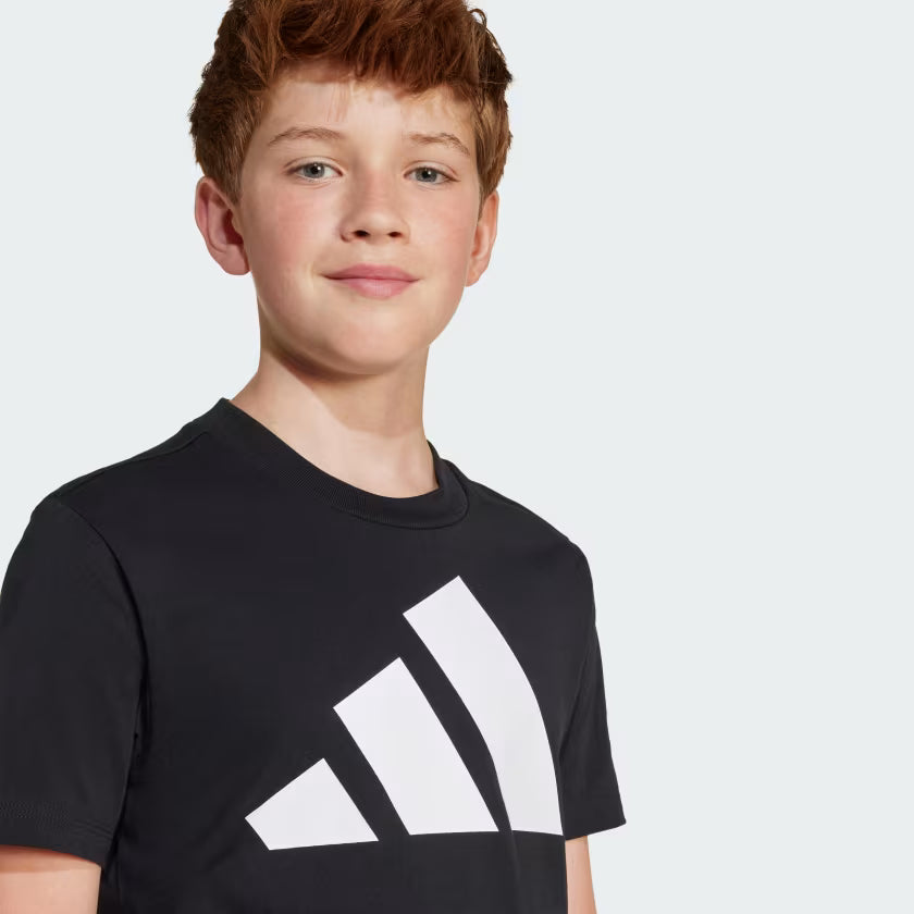 ADIDAS KID'S ESSENTIALS BIG LOGO BLACK TEE