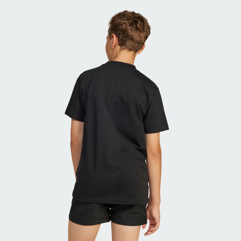 Adidas Kid's Small Logo Black Tee