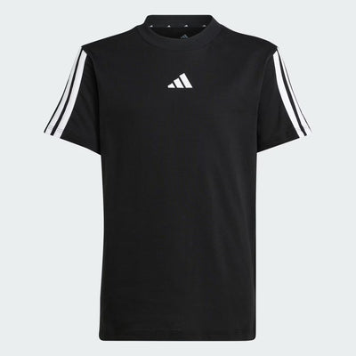 Adidas Kid's 3-Stripes Black Tee