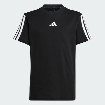 Adidas Kid's 3-Stripes Black Tee