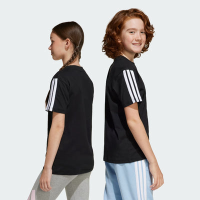 Adidas Kid's 3-Stripes Black Tee