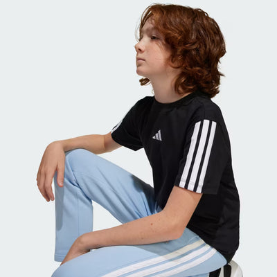 Adidas Kid's 3-Stripes Black Tee