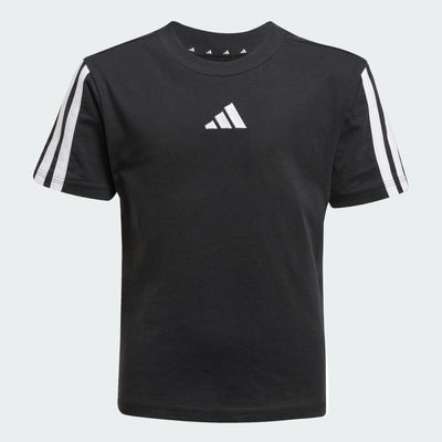 Adidas Kid's Essentials 3-Stripes Black Tee