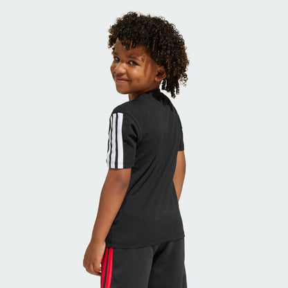 Adidas Kid's Essentials 3-Stripes Black Tee