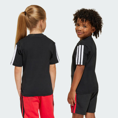 Adidas Kid's Essentials 3-Stripes Black Tee